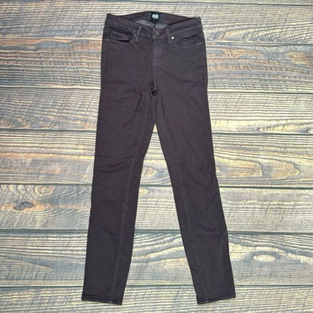 PAIGE Women's Verdugo Ultra Skinny Beet/Burgundy Soft Jean Size‎ 26 EUC Fall